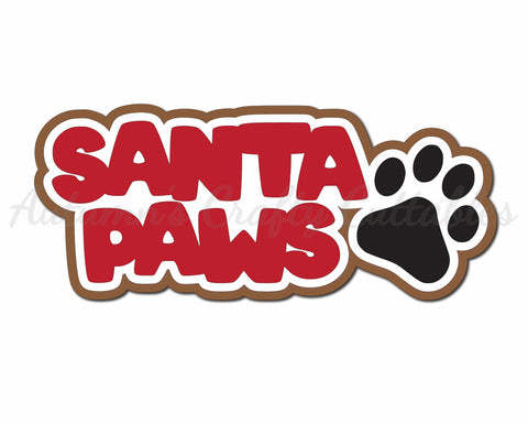 Santa Paws - Digital Cut File - SVG - INSTANT DOWNLOAD