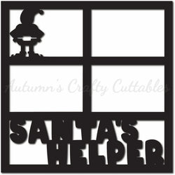 Santa's Helper - Scrapbook Page Overlay - Digital Cut File - SVG - INSTANT DOWNLOAD