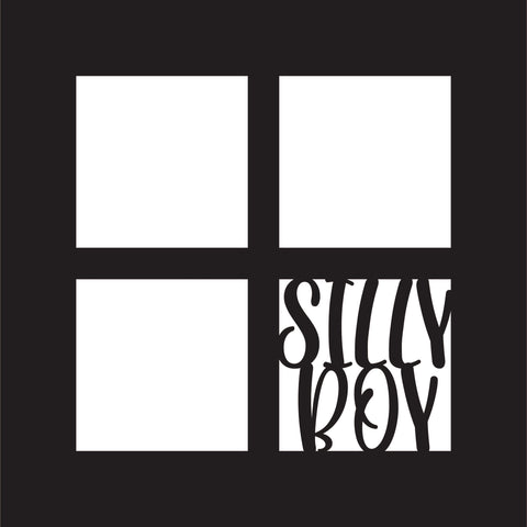 Silly Boy - 3 Frames - Scrapbook Page Overlay - Digital Cut File - SVG - INSTANT DOWNLOAD