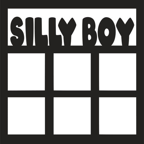 Silly Boy - 6 Frames - Scrapbook Page Overlay - Digital Cut File - SVG - INSTANT DOWNLOAD