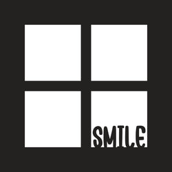 Smile - 4 Frames - Scrapbook Page Overlay - Digital Cut File - SVG - INSTANT DOWNLOAD