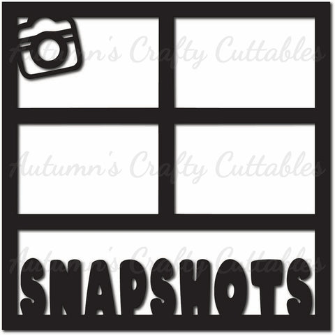 Snapshots - Scrapbook Page Overlay - Digital Cut File - SVG - INSTANT DOWNLOAD