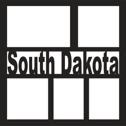 South Dakota -  5 Frames - Scrapbook Page Overlay - Digital Cut File - SVG - INSTANT DOWNLOAD