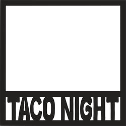 Tace Night - Scrapbook Page Overlay - Digital Cut File - SVG - INSTANT DOWNLOAD