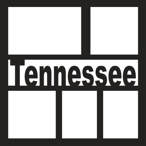 Tennessee -  5 Frames - Scrapbook Page Overlay - Digital Cut File - SVG - INSTANT DOWNLOAD
