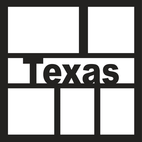 Texas -  5 Frames - Scrapbook Page Overlay - Digital Cut File - SVG - INSTANT DOWNLOAD