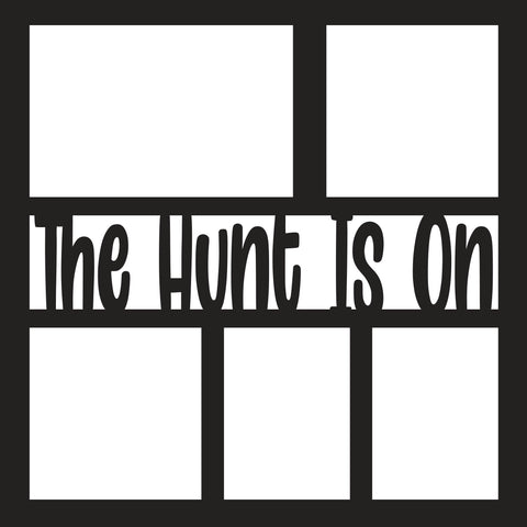 The Hunt is On - Easter - 5 Frames - Scrapbook Page Overlay - Digital Cut File - SVG - INSTANT DOWNLOAD