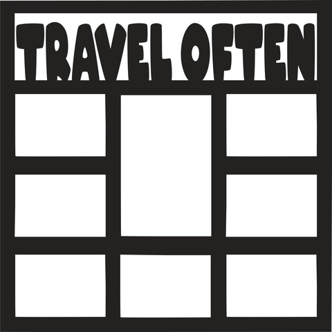 Travel Often - 8 Frames - Scrapbook Page Overlay - Digital Cut File - SVG - INSTANT DOWNLOAD