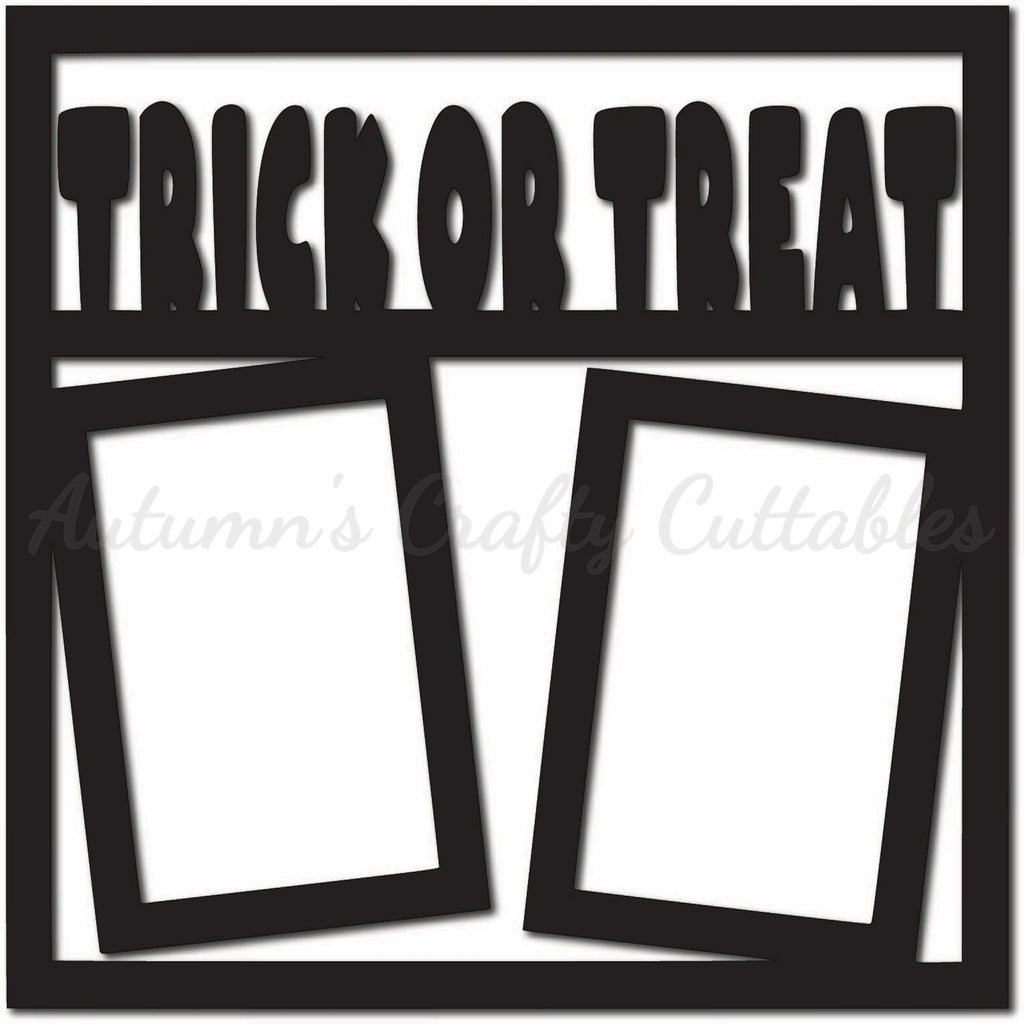 Trick or Treat - Scrapbook Page Overlay - Digital Cut File - SVG - INS ...