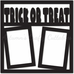 Trick or Treat - Scrapbook Page Overlay - Digital Cut File - SVG - INSTANT DOWNLOAD
