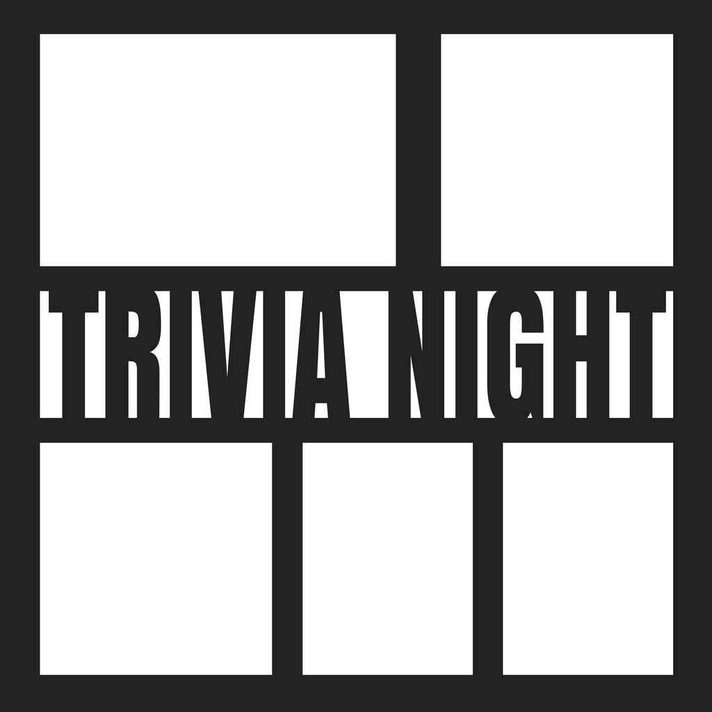 Trivia Night - 5 Frames - Scrapbook Page Overlay - Digital Cut File ...