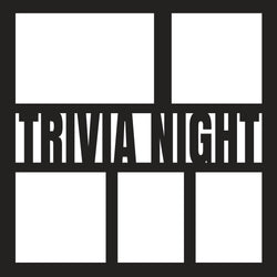 Trivia Night - 5 Frames - Scrapbook Page Overlay - Digital Cut File - SVG - INSTANT DOWNLOAD