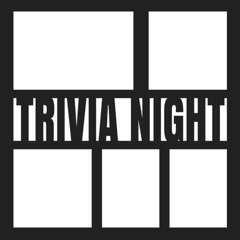 Trivia Night - 5 Frames - Scrapbook Page Overlay - Digital Cut File - SVG - INSTANT DOWNLOAD