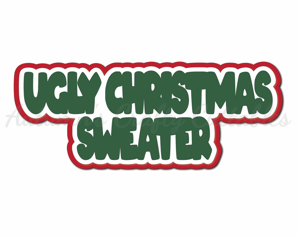 Ugly Christmas Sweater - Digital Cut File - SVG - INSTANT DOWNLOAD ...
