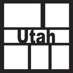 Utah -  5 Frames - Scrapbook Page Overlay - Digital Cut File - SVG - INSTANT DOWNLOAD