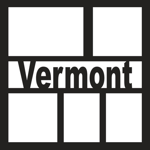 Vermont -  5 Frames - Scrapbook Page Overlay - Digital Cut File - SVG - INSTANT DOWNLOAD