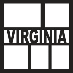 Virginia -  5 Frames - Scrapbook Page Overlay - Digital Cut File - SVG - INSTANT DOWNLOAD