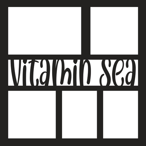 Vitamin Sea - 5 Frames - Scrapbook Page Overlay - Digital Cut File - SVG - INSTANT DOWNLOAD