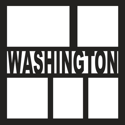 Washington -  5 Frames - Scrapbook Page Overlay - Digital Cut File - SVG - INSTANT DOWNLOAD