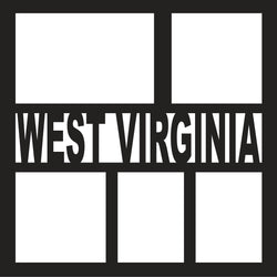 West Virginia -  5 Frames - Scrapbook Page Overlay - Digital Cut File - SVG - INSTANT DOWNLOAD