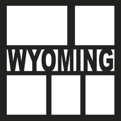 Wyoming - 5 Frames - Scrapbook Page Overlay - Digital Cut File - SVG - INSTANT DOWNLOAD