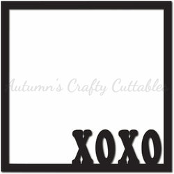 XOXO - Scrapbook Page Overlay - Digital Cut File - SVG - INSTANT DOWNLOAD