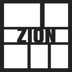 Zion - 5 Frames - Scrapbook Page Overlay - Digital Cut File - SVG - INSTANT DOWNLOAD