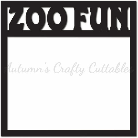 Zoo Fun - Scrapbook Page Overlay - Digital Cut File - SVG - INSTANT DOWNLOAD